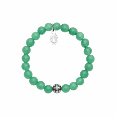 Bracelet en acier et aventurine