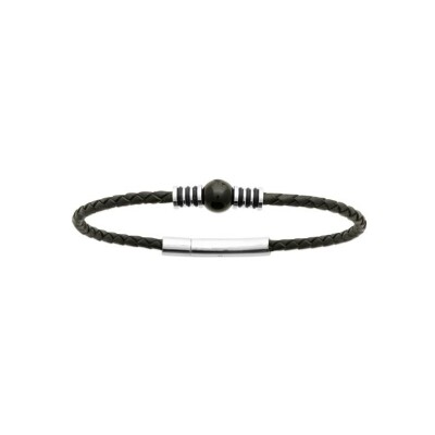 Bracelet en acier et agate