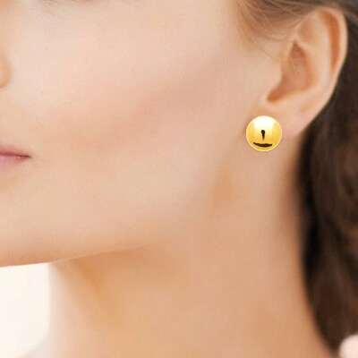 Boucles d'oreilles en acier et pvd