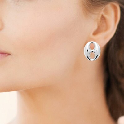 Boucles d'oreilles en acier et pvd