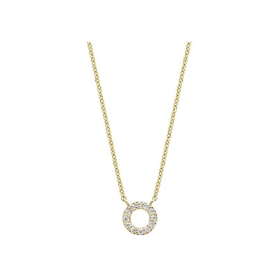 Collier Blush en or jaune et zircon