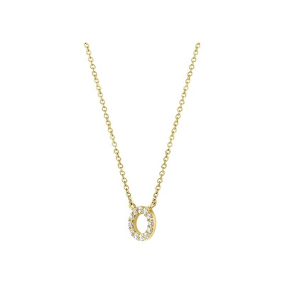 Collier Blush en or jaune et zircon