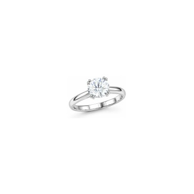 Solitaire BG Bruno en platine et diamant