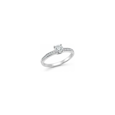 Solitaire BG Bruno en or blanc et diamants