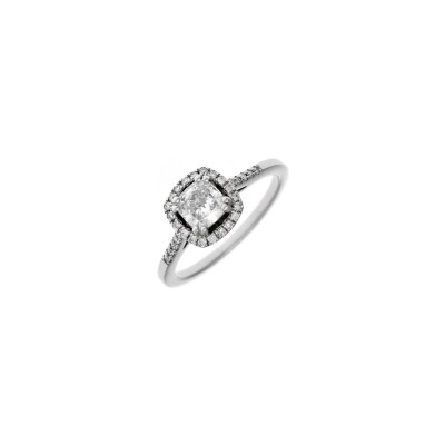 Veron Roques solitaire, white gold and diamonds, size 53