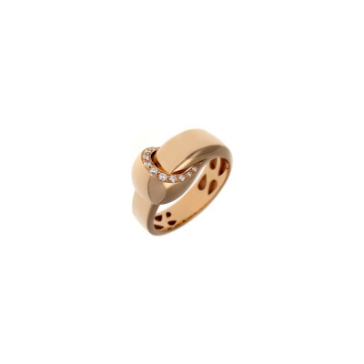 Veron Roques Nœud PM ring, rose gold and diamonds, size 54