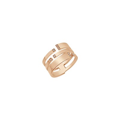 Veron Roques Trio ring, rose gold and diamonds, size 54