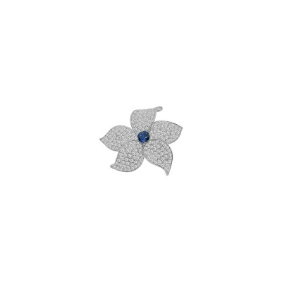 Veron Roques Soir d'été ring, white gold, sapphire and diamonds, size 55