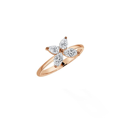 Bague Papillon Veron Roques en or rose et diamants