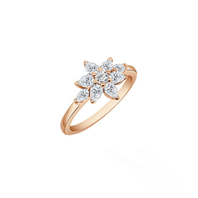 Bague Star Veron Roques en or rose et diamants