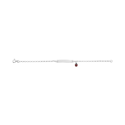 Gourmette bébé en argent rhodié