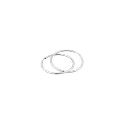 Boucles d'oreilles créoles en or blanc
