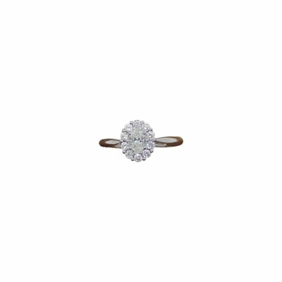 Bague Marguerite en or blanc et diamants