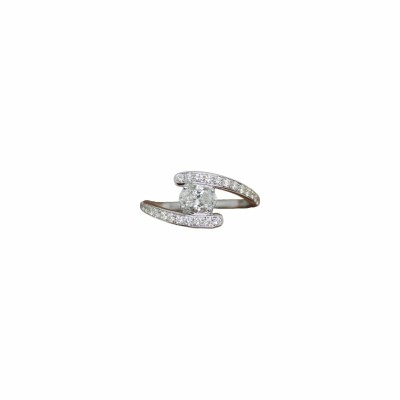 Bague Toi et Moi en or blanc et diamants
