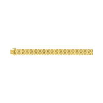 Chaîne paillasson en or jaune, 20cm