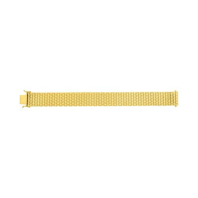 Chaîne paillasson en or jaune, 20cm