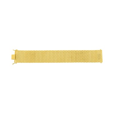 Chaîne paillasson en or jaune, 20cm