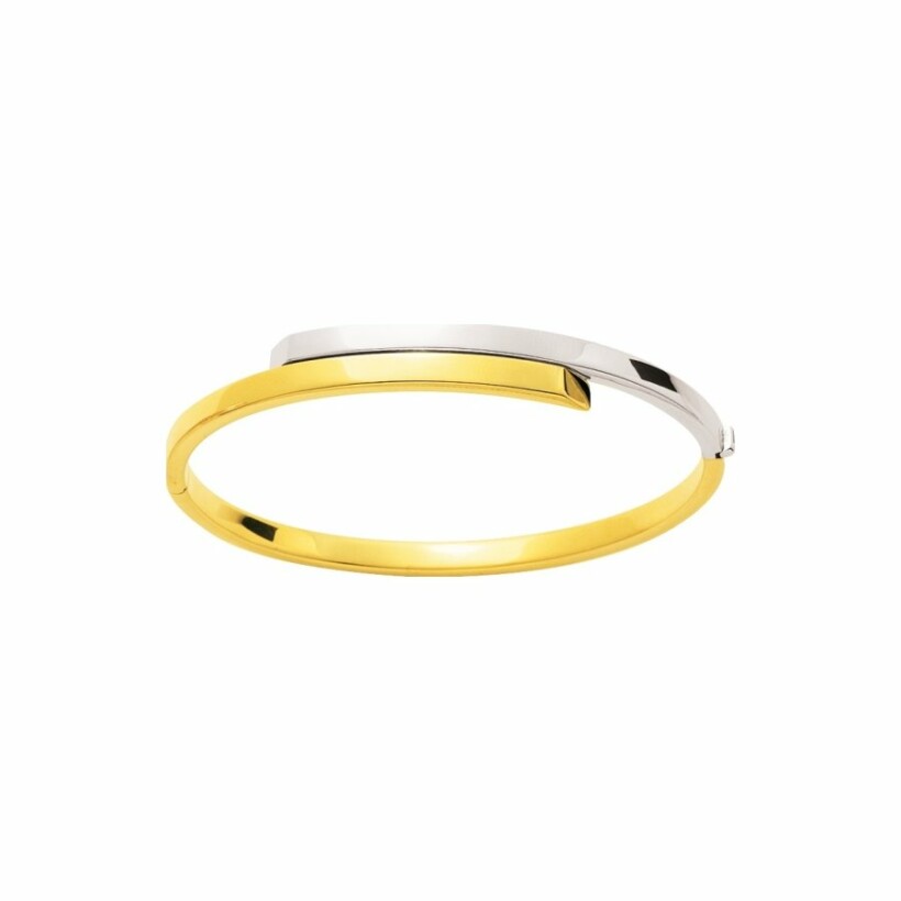 Bracelet jonc en or jaune et or blanc