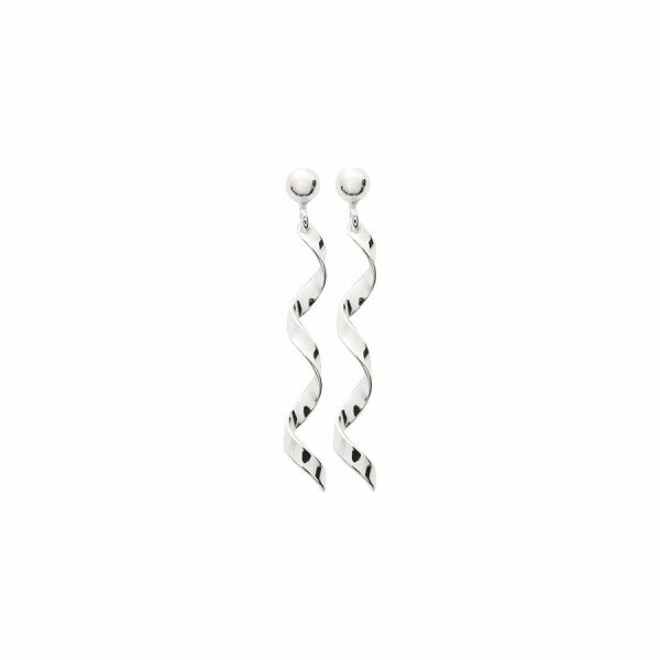 Boucles d'oreilles en argent rhodié