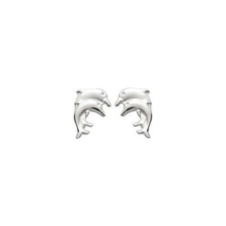 Boucles d'oreilles en argent rhodié