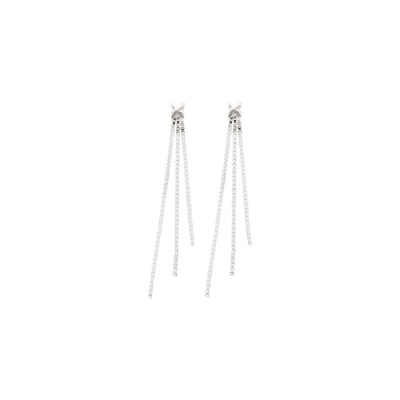 Boucles d'oreilles pendantes chaînes en argent