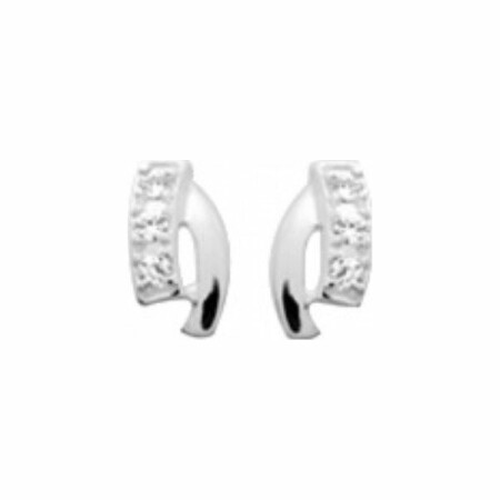 Boucles d'oreilles en argent et oxyde de zirconium