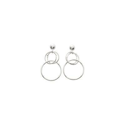 Boucles d'oreilles en argent rhodié