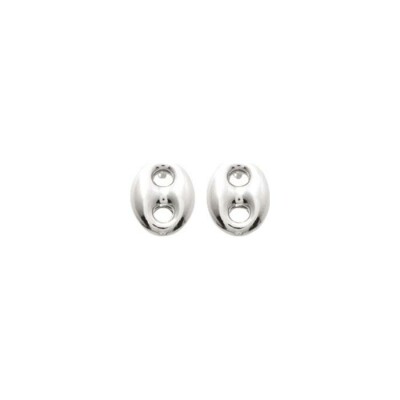 Boucles d'oreilles en argent rhodié