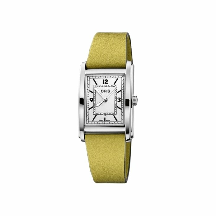 Oris Rectangular yellow watch
