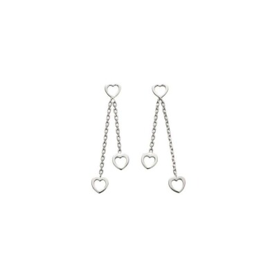 Boucles d'oreilles en argent rhodié