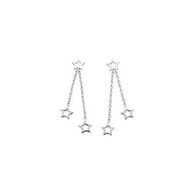 Boucles d'oreilles en argent rhodié