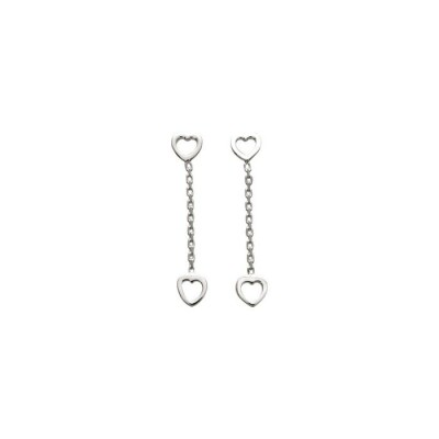 Boucles d'oreilles en argent rhodié