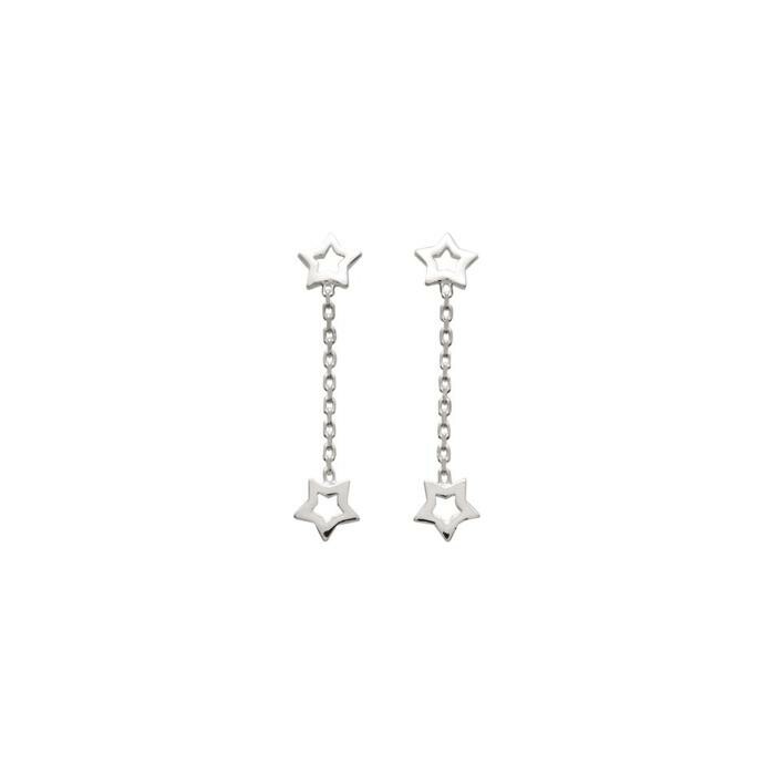 Boucles d'oreilles en argent rhodié