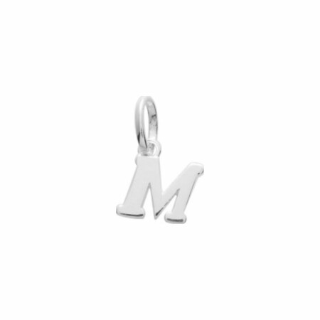 Pendentif en argent, lettre M