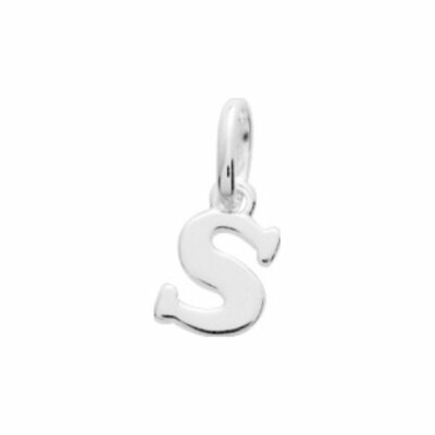 Pendentif en argent, lettre S