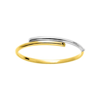 Bracelet Jonc en or jaune et or blanc