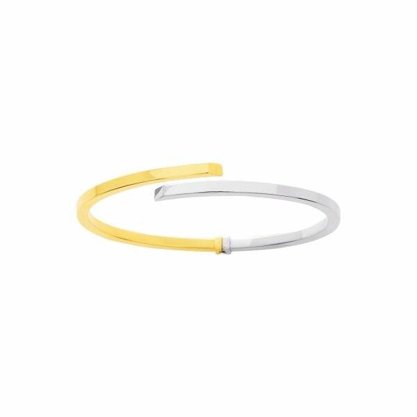 Bracelet jonc en or jaune, or blanc