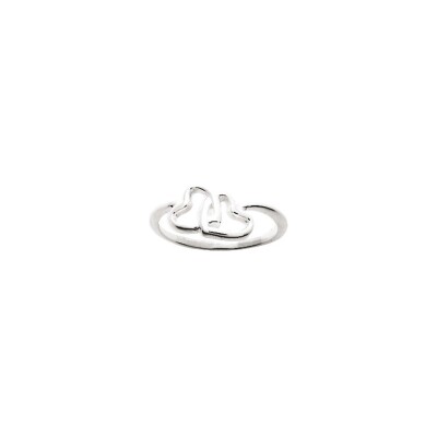 Bague en argent rhodié