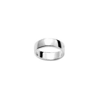 Alliance ruban en argent rhodié 5mm