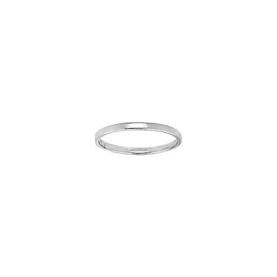 Alliance ruban en argent rhodié 2mm