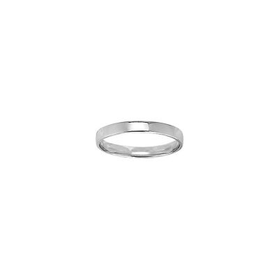 Alliance ruban en argent rhodié 3mm