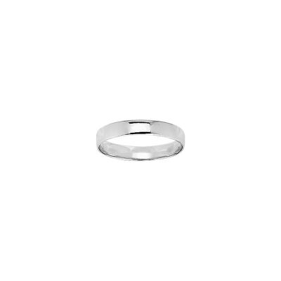 Alliance ruban en argent rhodié 4mm