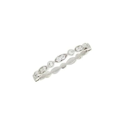 Bague en or blanc et diamant