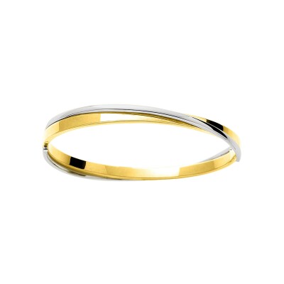 Bracelet Jonc en or jaune et or blanc