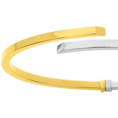 Bracelet Jonc en or jaune et or blanc