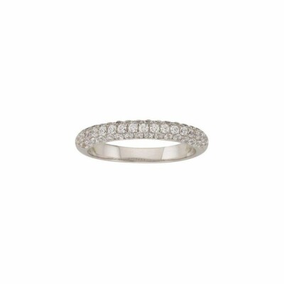 Alliance en or blanc et diamants de 0.75ct