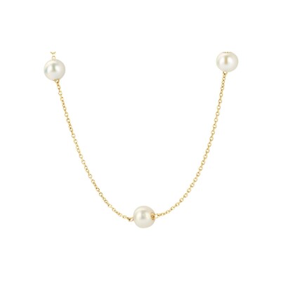 Collier Blush en or jaune et perles