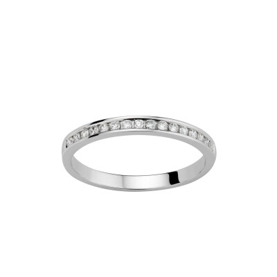 Alliance en or blanc et diamants de 0.19ct