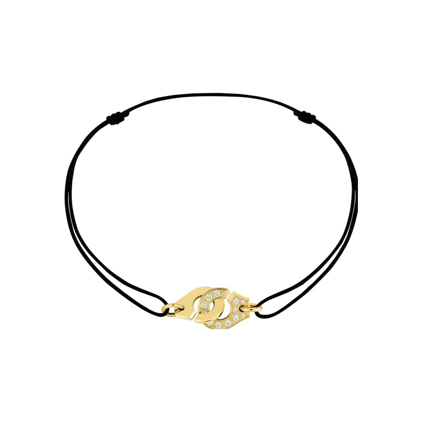 Menottes dinh van R8 Bracelet on cord, yellow gold