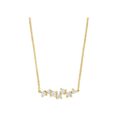 Collier Blush en or jaune et zircon
